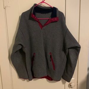 Vintage Patagonia Fleece Jacket XL Gray/Maroon